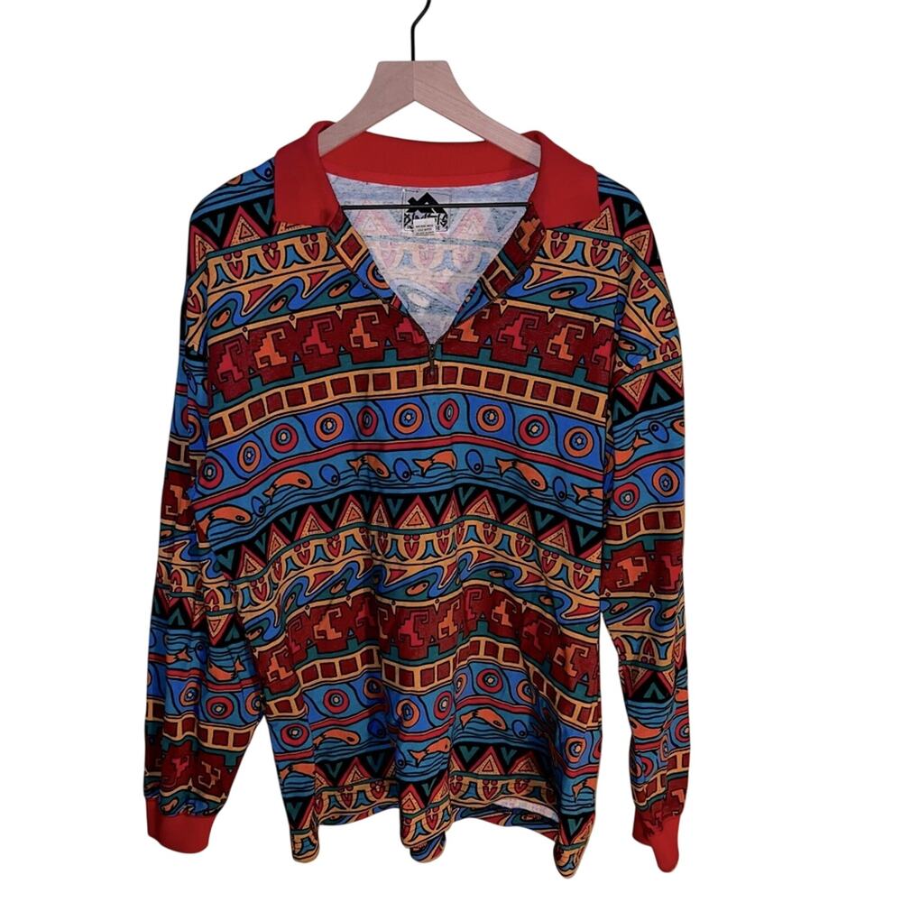 VNTG DIMITRIS In the House 80s quarter zip 2